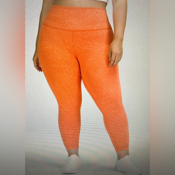 Lululemon wunder train high-rise tight 25” size 20 color  crunch warm coral - Picture 4 of 9